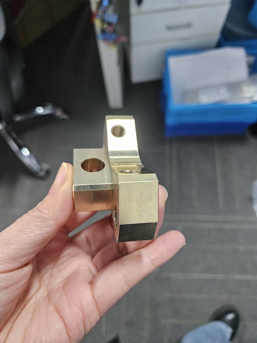 杭州黄铜方形传感器连接座加工